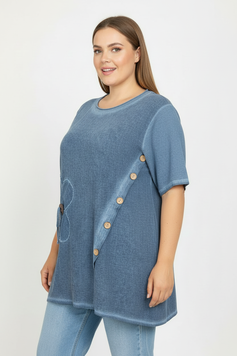 Деним туника 3/4 изглед