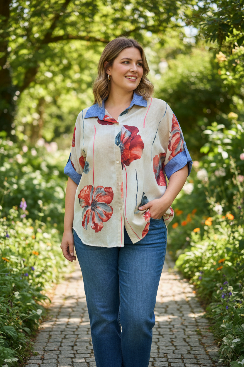 Риза с макове - втори вариант