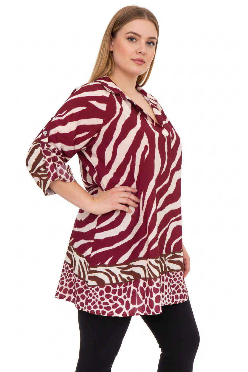 Туника с животински принт - динамична снимка