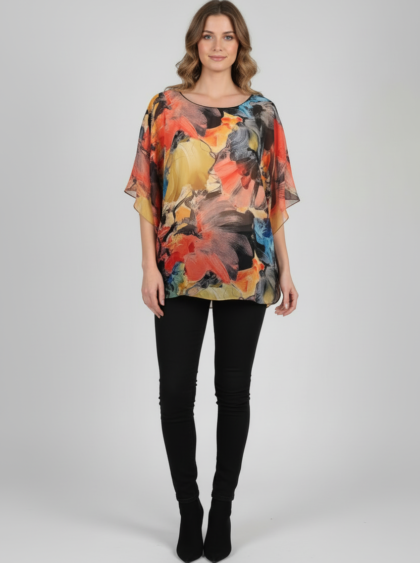 Шифонена блуза на по-едра жена