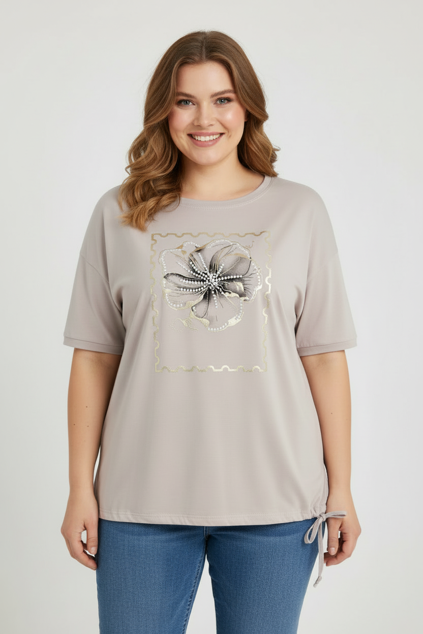 Блуза с прав ръкав без набор