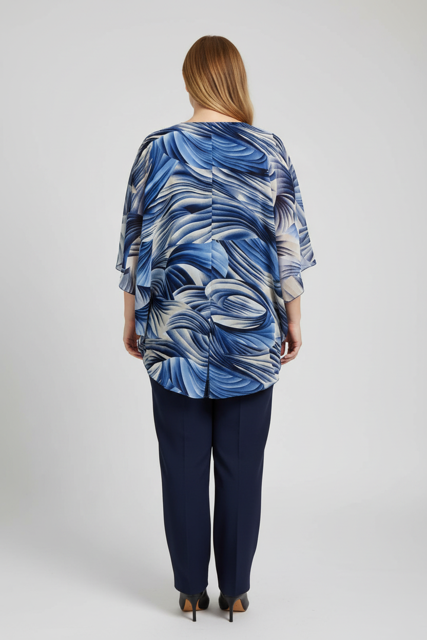 Гръб на блузата с точна кройка