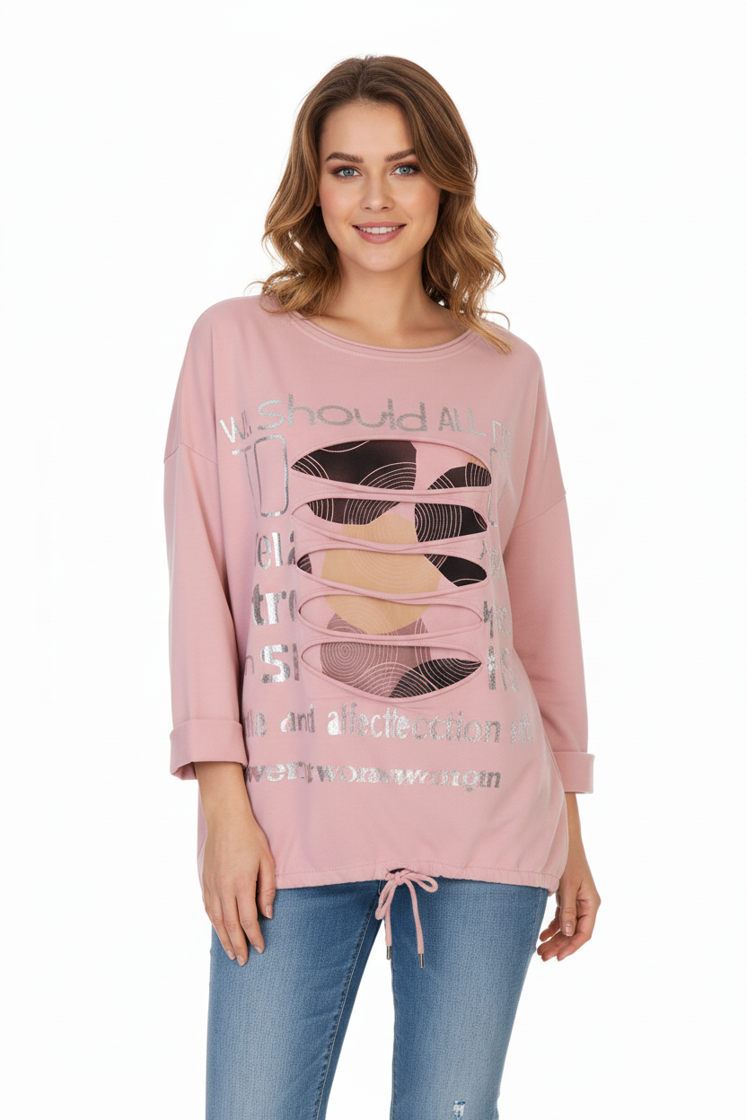 Модерна блуза Дая - близък план