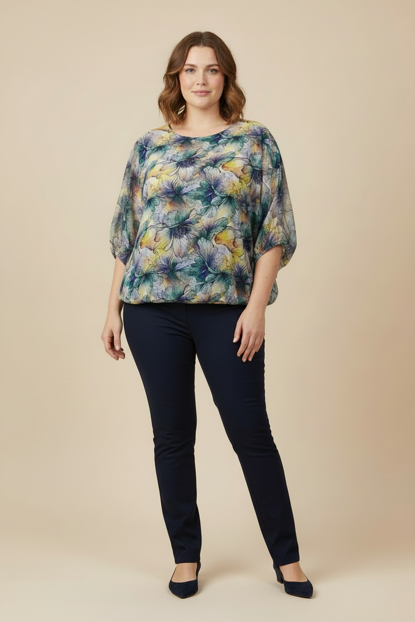 Балон блуза с тесен панталон