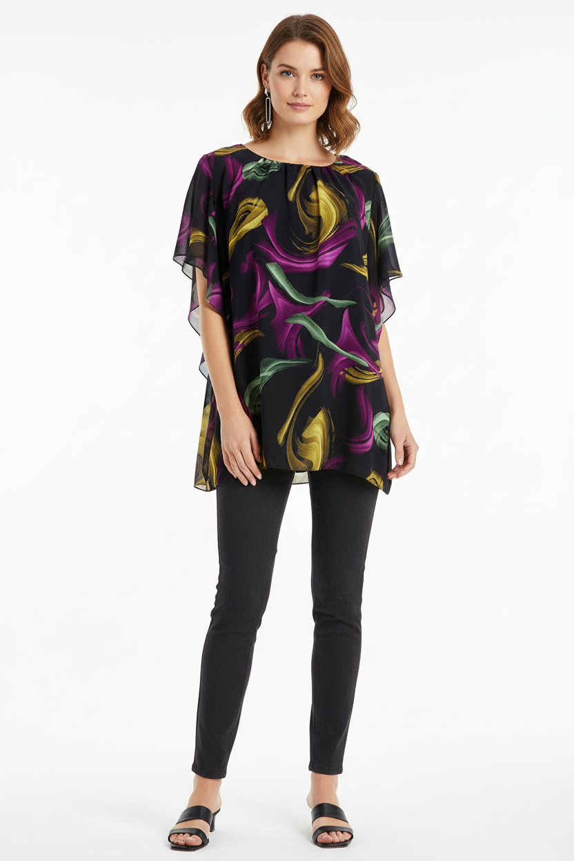 Блуза с ръце прибрани до тялото