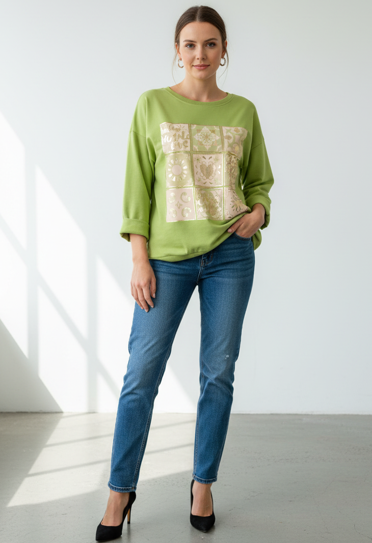 Блуза със свободни ръце