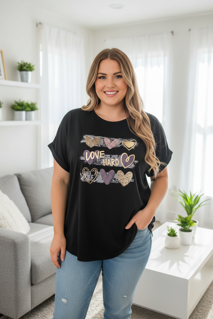 Черна блуза Love Hard вариант 2