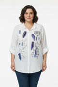 White Feather Shirt - Hip Level Shot