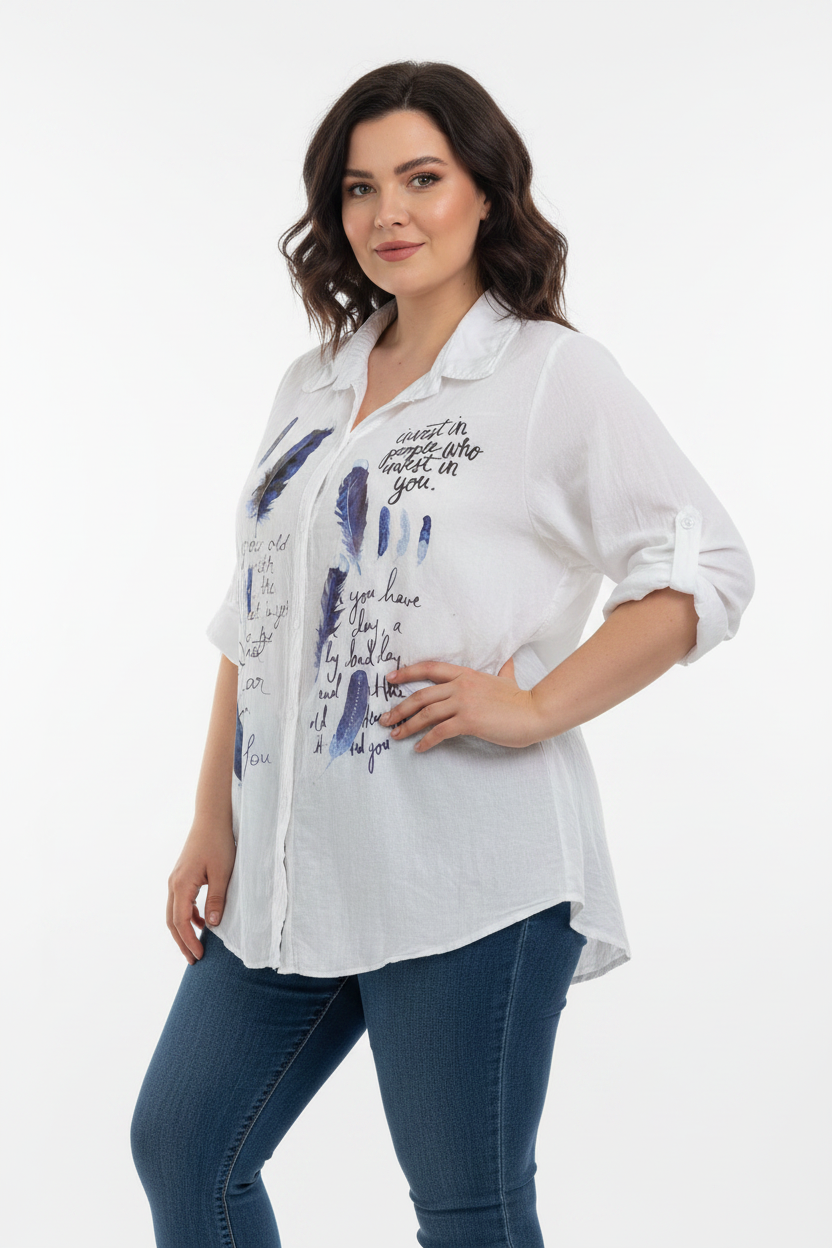 White Feather Shirt - New Pose