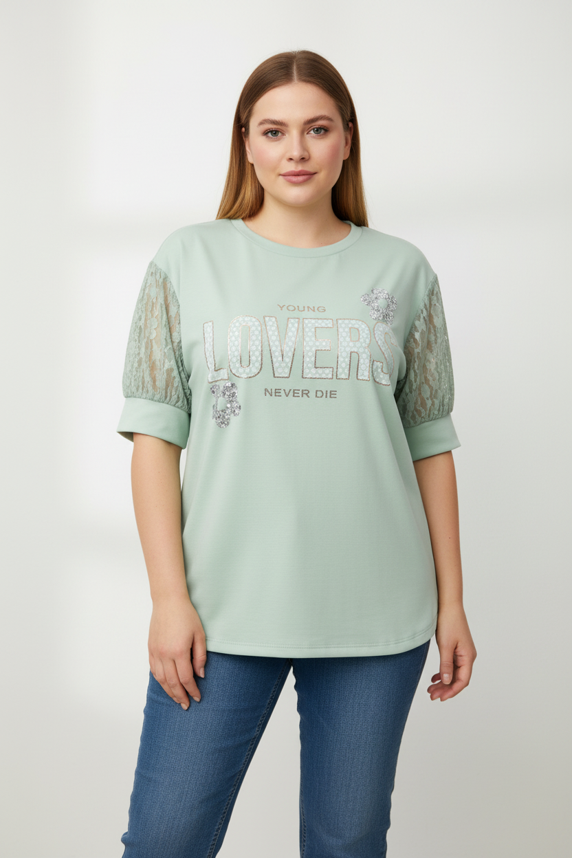 Young Lovers Never Die блуза на жена